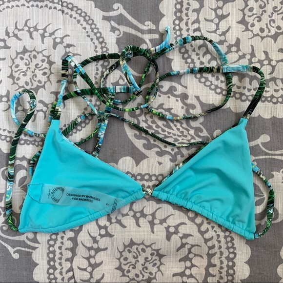 NEW 437 x The Mayfair Group Paradiso Sam Bikini Set (Sz S) Blue Green Marble - Picture 8 of 12